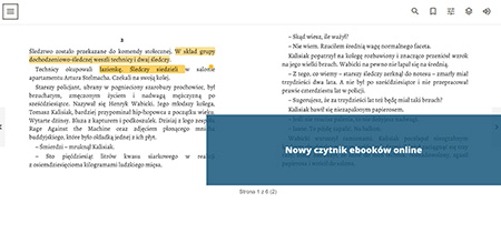 Nowy czytnik ebooków online